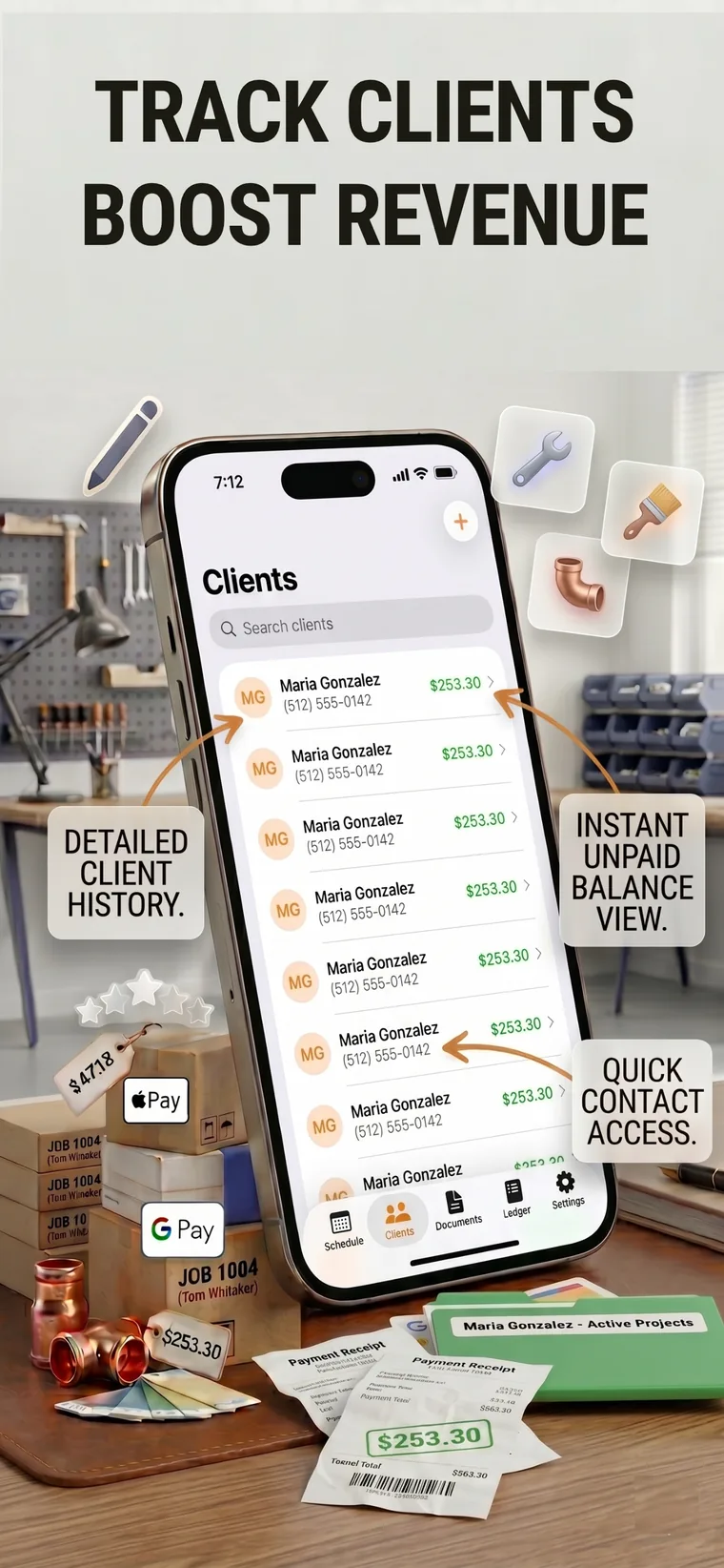 Track clients, boost revenue