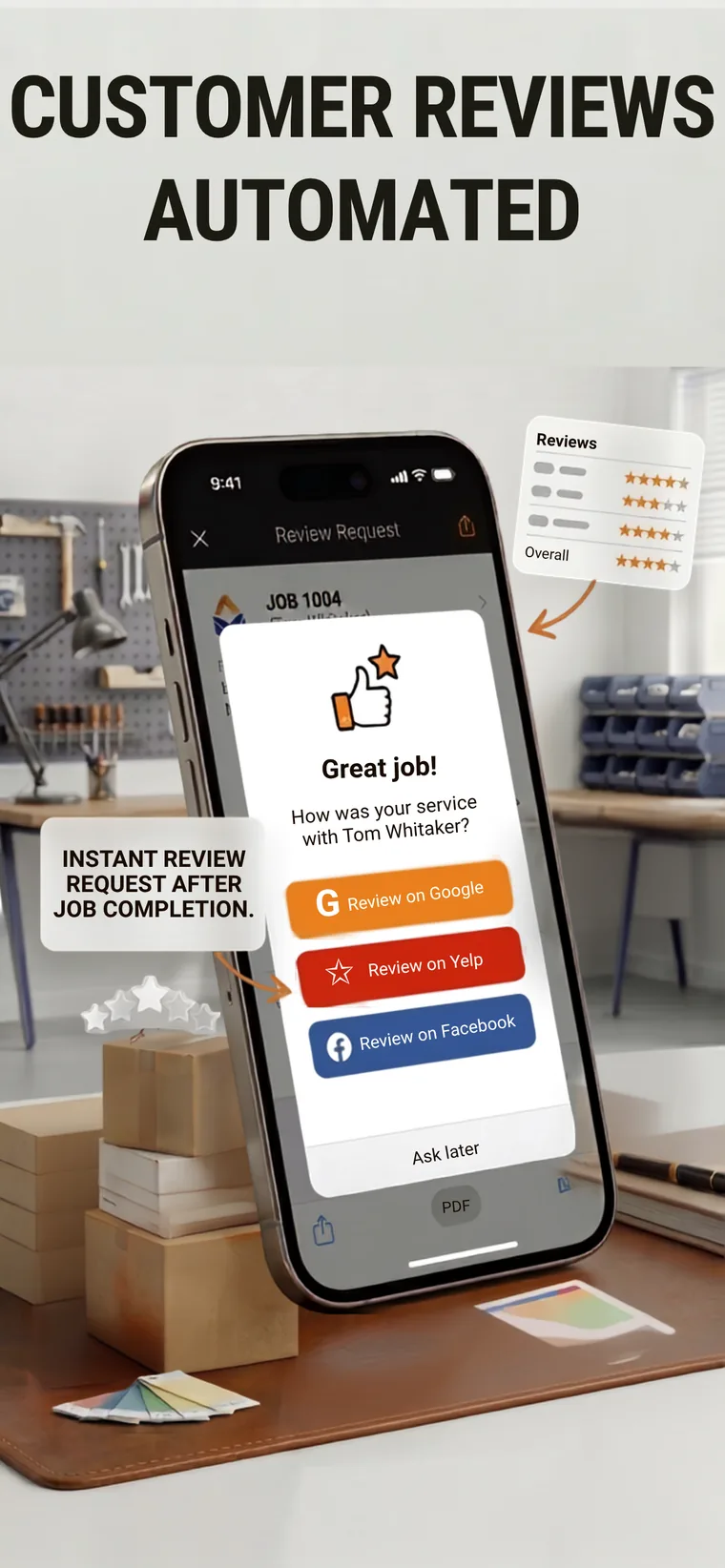 Customer reviews, automated